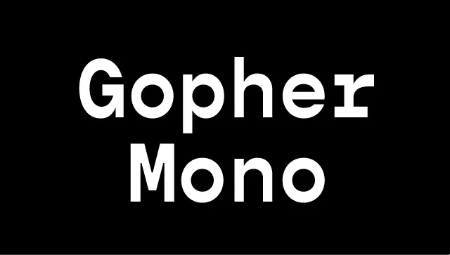 Gopher Mono Font Family