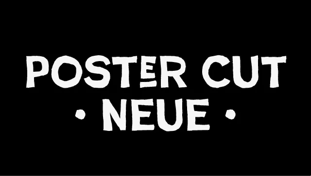 Poster Cut Neue Font Family