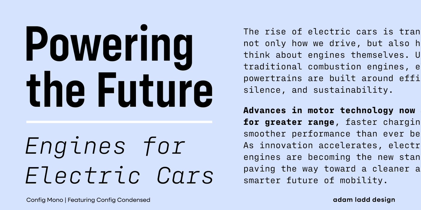 Config Mono Specimen